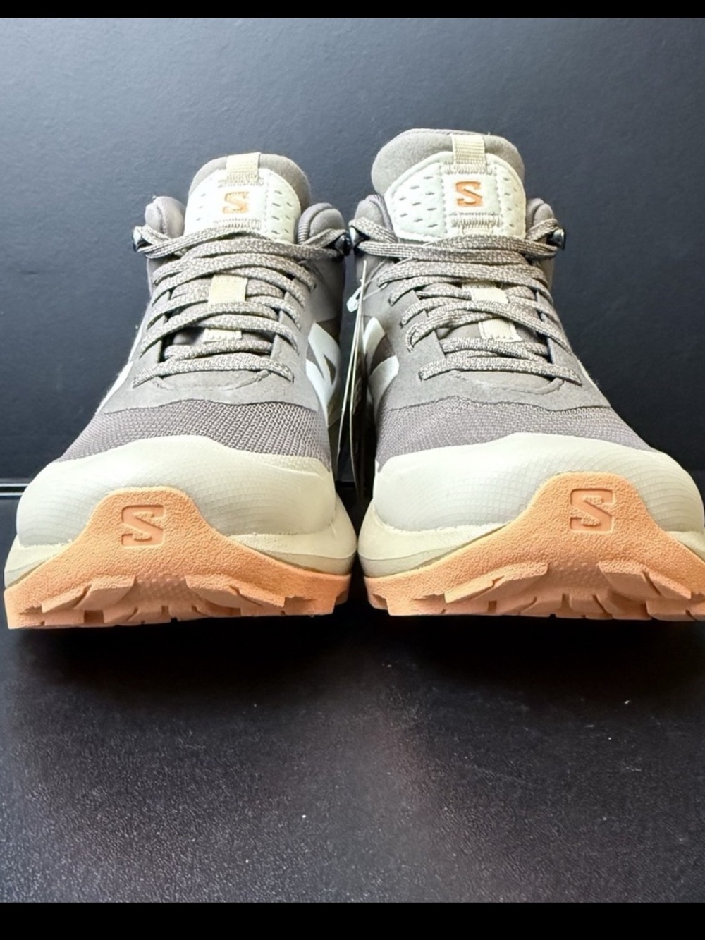Salomon Women’s Athletic Shoes Taupe Beige Peach - Picture 4 of 13